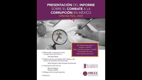 Presentaci N Del Informe Sobre El Combate A La Corrupci N En M Xico