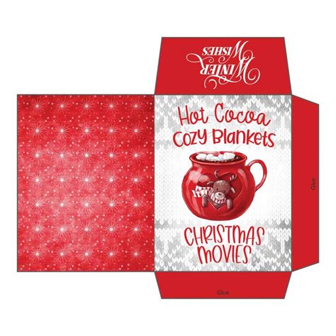 Cocoa Envelope Hot Cocoa Cozy Blankets Christmas Movies Cocoa Packet Digital Printable Cocoa