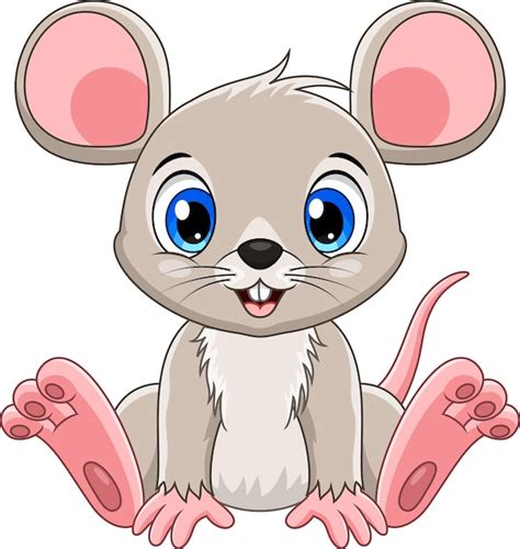 Netter kleiner Maus-Cartoon | Premium Vektor