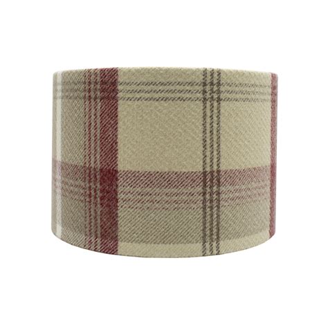 Balmoral Cranberry Tartan Drum Lampshade Lampshade Barn