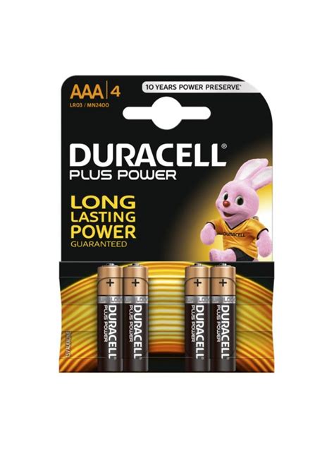 Duracell Aaa Plus Power 4 Pack