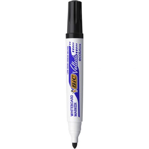 BIC Velleda 1701 ECOlutions Drywipe Markers Medium Bullet Tip Black