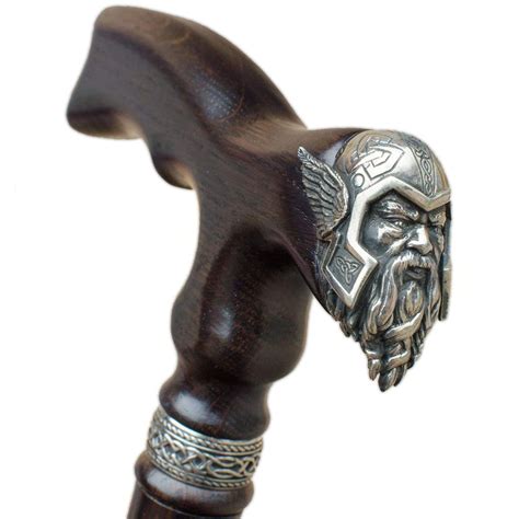 Asterom Cane Handmade Viking Walking Cane Canes For Men Wooden