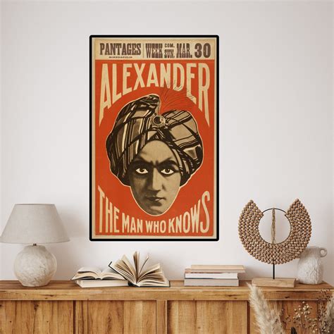 Vintage Creepy Magician Poster Instantly Download And Print Alexander