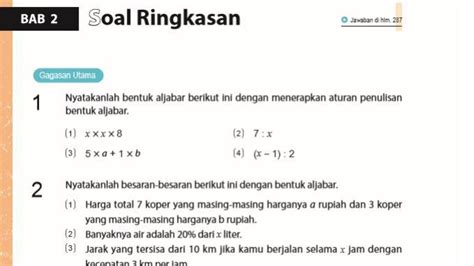 Kunci Jawaban Matematika Kelas 7 Halaman 86 Soal Ringkasan Kurikulum