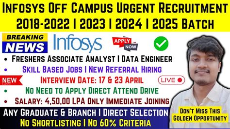 Infosys OFF Campus Drive Urgent Hiring 2018 2022 2023 2024 2025