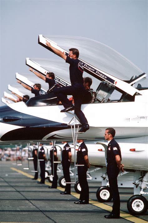 Crew Chiefs For The Us Air Force Thunderbirds Flight Demonstration Team