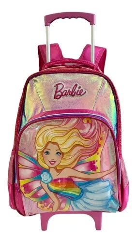 Mochila Infantil Escolar Rodinha Barbie Borboleta Meninas G