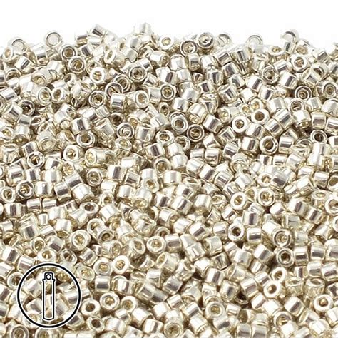 Miyuki 110 Delica Seed Beads Galvanized Silver Db035 The Bead Shop