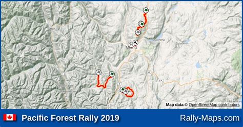 Streckenverlauf Pacific Forest Rally 2019 Crc Rallyekartede