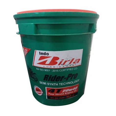 Indo Birla T W Four Stroke Bike Engine Oil Bucket Of L Model