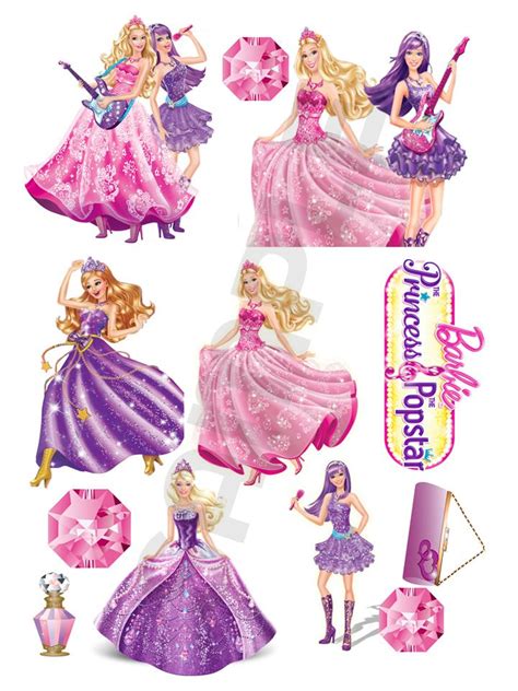 Top Qualitybarbie Popstar Edible Cake Decoration Cupcake Toppers