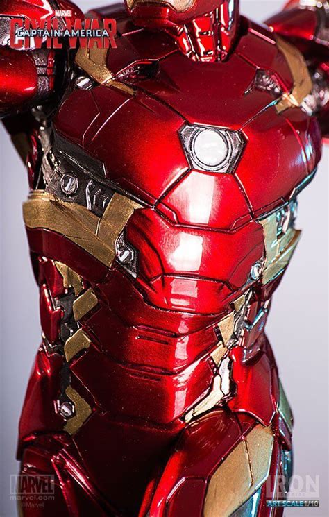 Estátua Homem de Ferro Iron Man Mark XLVI Guerra Civil Art Scale