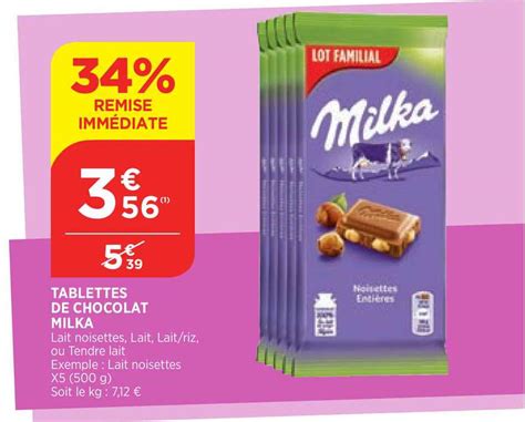 Promo Tablettes De Chocolat Milka Chez Atac Icatalogue Fr