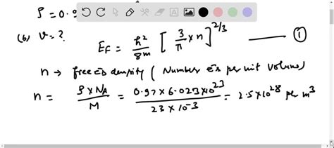 (II) Calculate the Fermi energy and Fermi speed for sodium, which has a ...