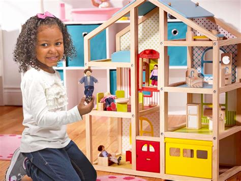 Melissa & Doug Wooden Dollhouse w/ Furniture & Elevator Just $79.99 ...