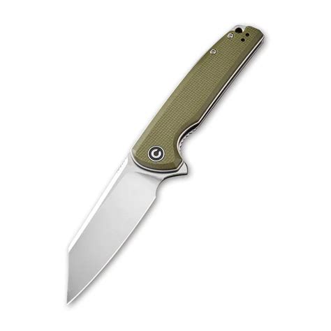 Civivi Brigand Flipper Knife Green G10 Handle 346” Satin D2 C 909a