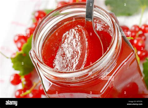Red Currant Jelly Stock Photo Alamy