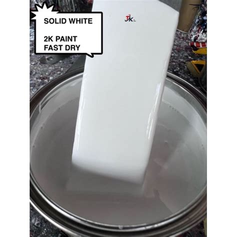 Solid White Putih Solid 2k Paint Fast Dry 2k Cat Cat Bancuh