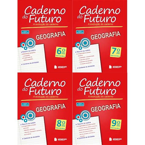 Kit Caderno Do Futuro De Geografia 6 Ao 9 Ano Do Aluno IBEP