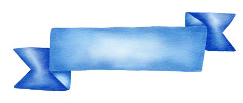 Watercolor Ribbon Blue Png