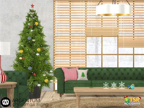 Argentum Christmas Living Decorations By Wondymoon From Tsr • Sims 4 Downloads