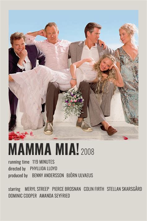 Mamma Mia Polaroid Poster Film Posters Minimalist Film Posters