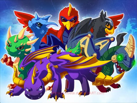 Dragons From Skylands Skylanders Characters Mythical Creatures Art