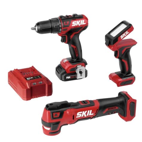 Skil Pwr Core 12 Volt 3 Tool Brushless Power Tool Combo Kit 1 Battery Included And Charger