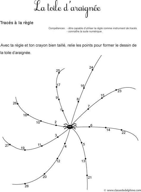 Tracés à la règle exercice La toile d araignée