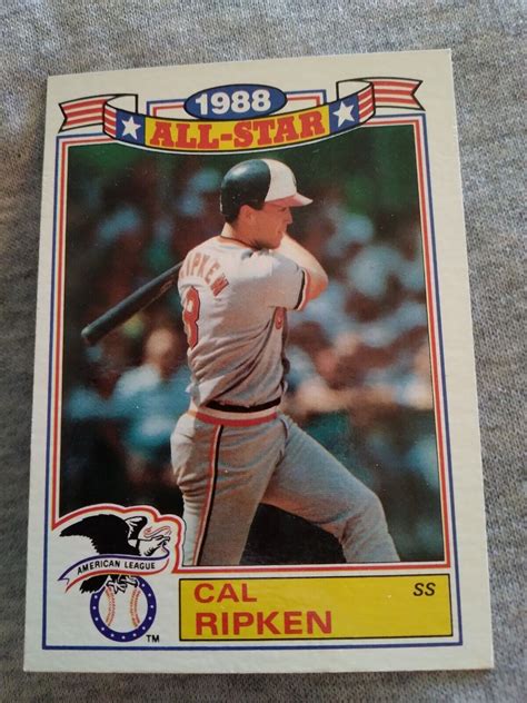 Original Topps Cal Ripken Jr All Star Game Commemorative Set Card