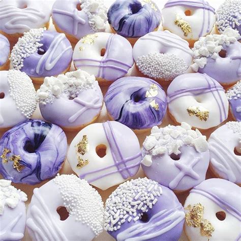 Sea Of Purple Minis 💜💜💜 Donut Decorating Ideas Donut Decorating Donuts