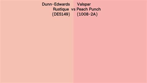 Dunn Edwards Rustique DE5149 Vs Valspar Peach Punch 1008 2A Side By