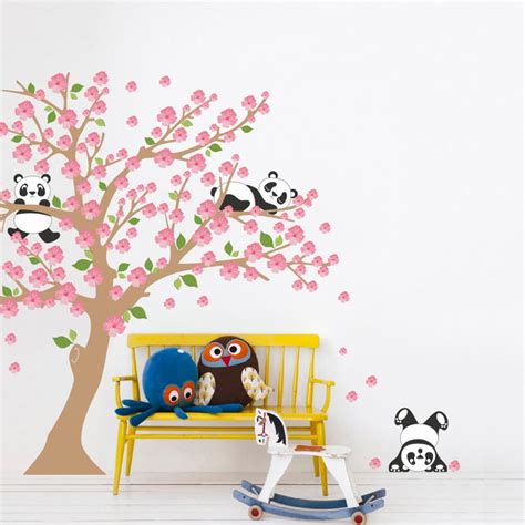 Adesivo De Parede Rvore Pandas Decora O Quarto Infantil Elo