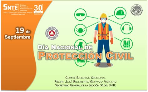 19 de septiembre Día Nacional de Protección Civil Sección 30 SNTE