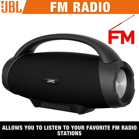 Jvc Portable Bluetooth Speaker Boombox Usb Aux Fm Radio Rechargeable Black Ebay