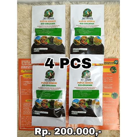 Jual 4 Bungkus Bio Organik Naturagen Pupuk Padi Pupuk Jagung Pupuk