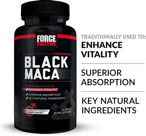 Black Maca Root Vitality Supplement For Men Mg Capsules