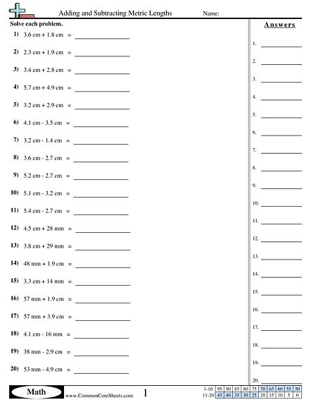 Measurement Conversions Length Worksheet Teach Starter