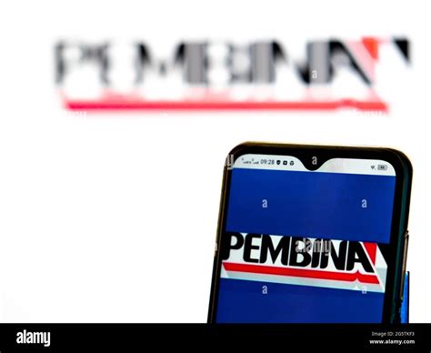 In this photo illustration, a Pembina Pipeline Corporation logo seen ...