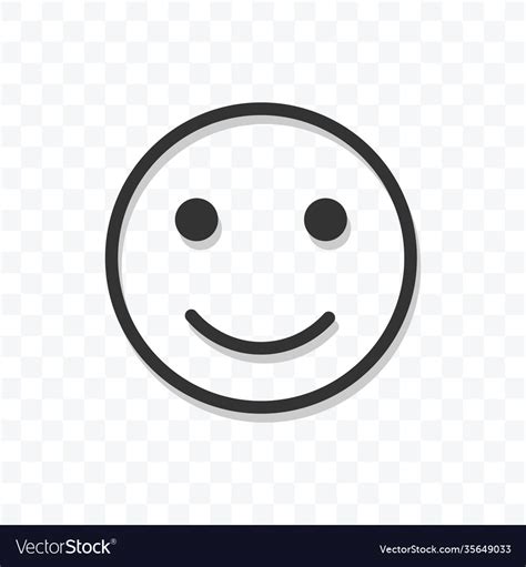 Smiley Happy Icon On Transparent Background Vector Image