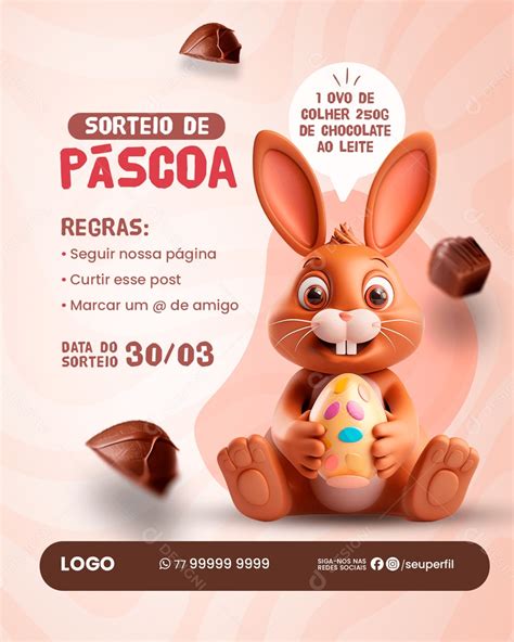 Sorteio de Páscoa 1 Ovo de Colher 250G de Chocolate ao Leite Social