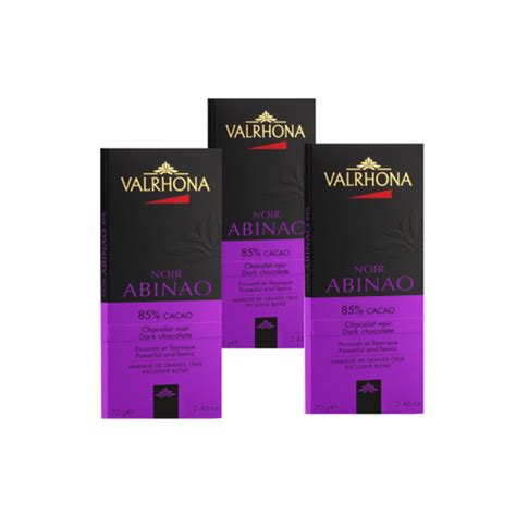 Valrhona Lot De 3 Tablettes Noir Abiano 85 Allobonbonscom