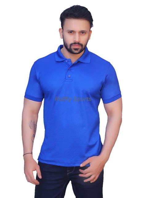 Polo Ruffty Sport T Shirt Rps 4 Sky Blue Half Sleeves Plain At Rs 420