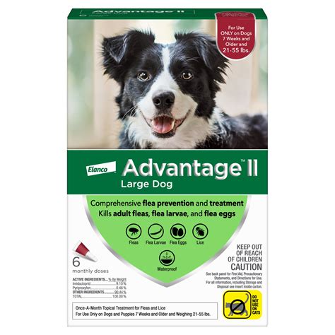 Advantage Ii Vet Recommended Flea Prevention For Large Dogs 21 55 Lbs