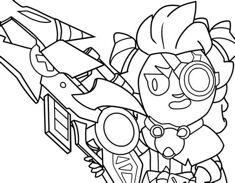 Brawl Stars Knight Belle Coloring Pages Rainbow Canvas Free