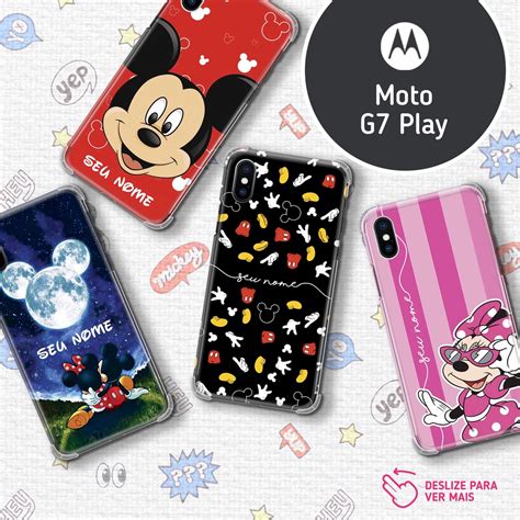 Capa Capinha Moto G Play Mickey E Minnie Disney Personalizada