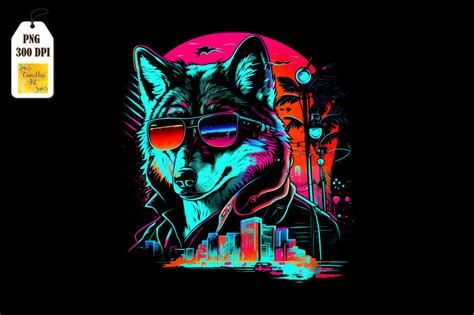 Retro Synthwave Gangster Wolf By Mulew Art Thehungryjpeg