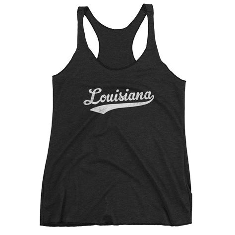 Vintage Louisiana La Womens Racerback Tank Top With Images Womens