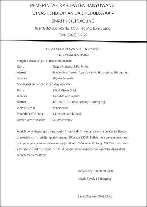 Contoh Surat Keterangan Ikut Organisasi Osis Surat Keterangan